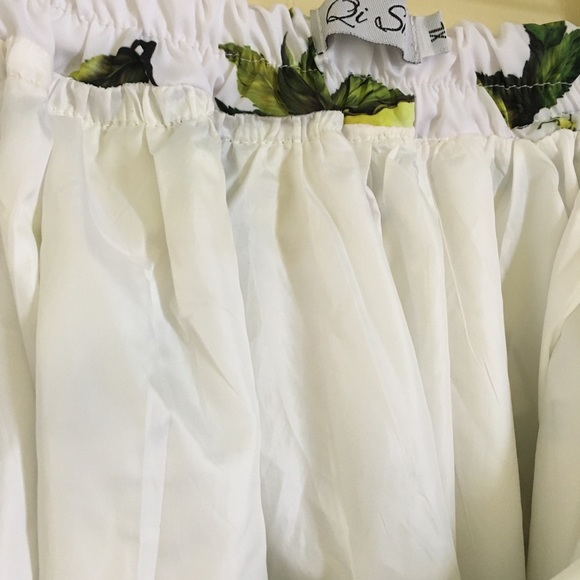 Qupid skirt lemons flare lined white juniors L zip - Picture 6 of 6